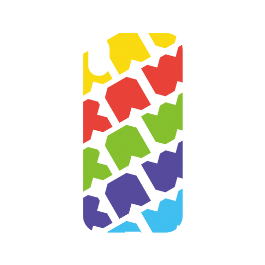 RhinoShield X JOCR Mod NX iPhone XR Case - Raw Rainbow Pattern Big Backplate