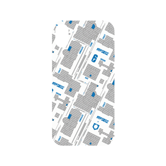 RhinoShield X 6: Siege Mod NX iPhone XR Case - Map - Blue Backplate