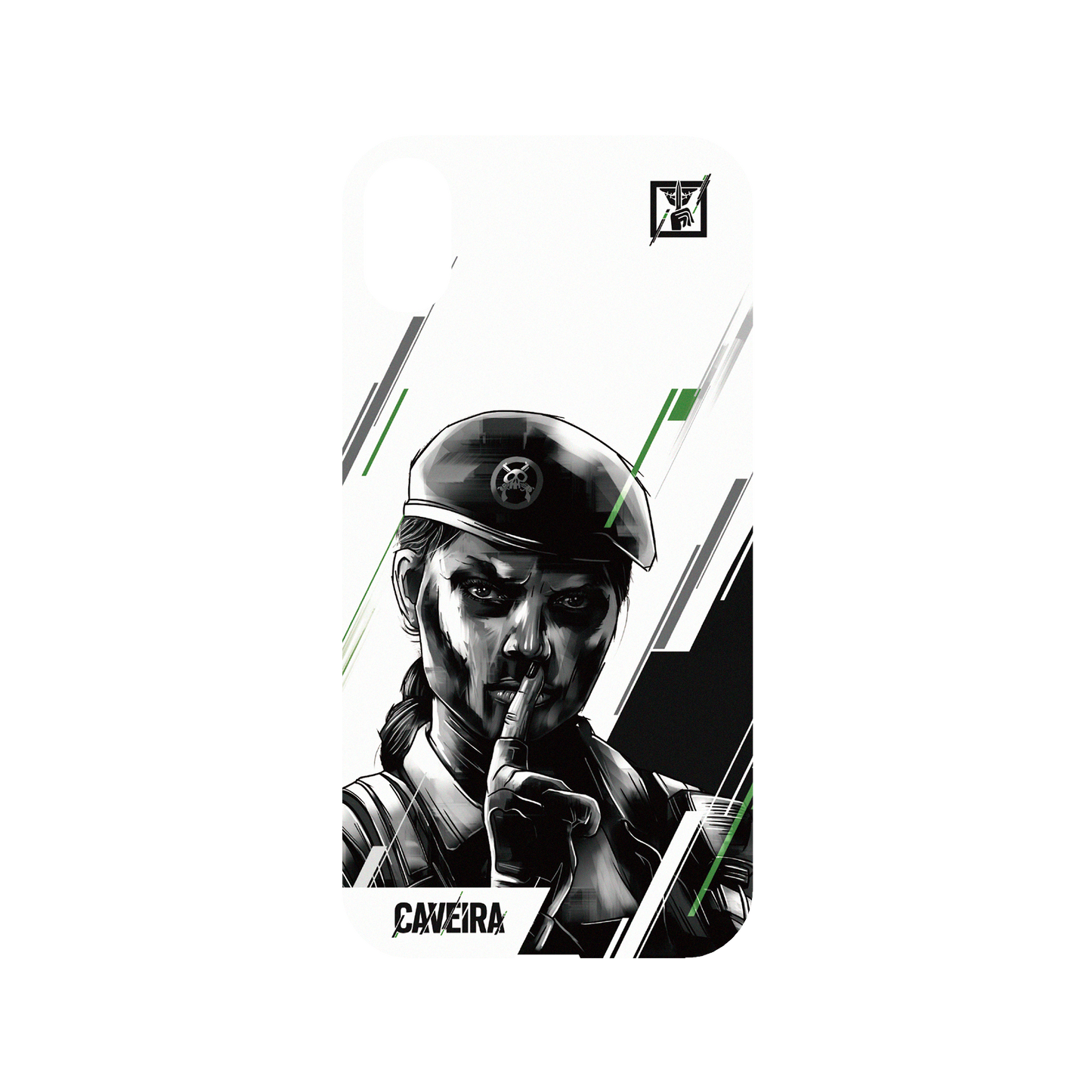 RhinoShield X 6: Siege Mod NX iPhone XR Case - Caveira - Sketch Backplate