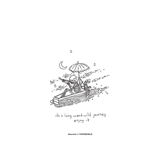 RhinoShield X Neomlei Mod NX iPhone XR Case - Its A Long Weird Wild Journey Enjoy It Black Backplate