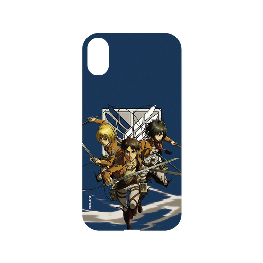 RhinoShield X Attack on Titan Mod NX iPhone XR Case - Eren, Mikasa, and Armin Backplate