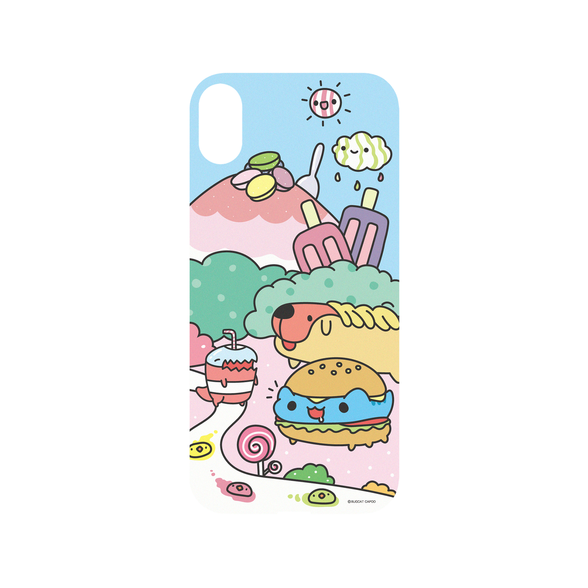RhinoShield X BUGCAT CAPOO Mod NX iPhone XS Max Case - Capoo's World of Desserts Backplate