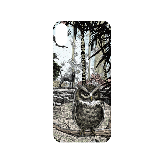 RhinoShield X WasangShow Mod NX iPhone XS Max Case - Guarding The Forest - Owl Backplate