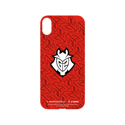 RhinoShield X G2 Esports Mod NX iPhone XS Max Case - G2 - Red Pattern Backplate
