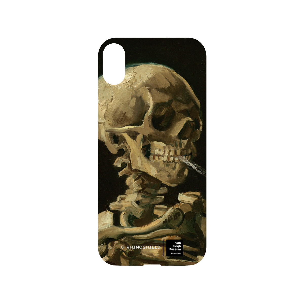 RhinoShield X Van Gogh Museum Mod NX iPhone XS Max Case - Head of a Skeleton with a Burning Cigarette Backplate