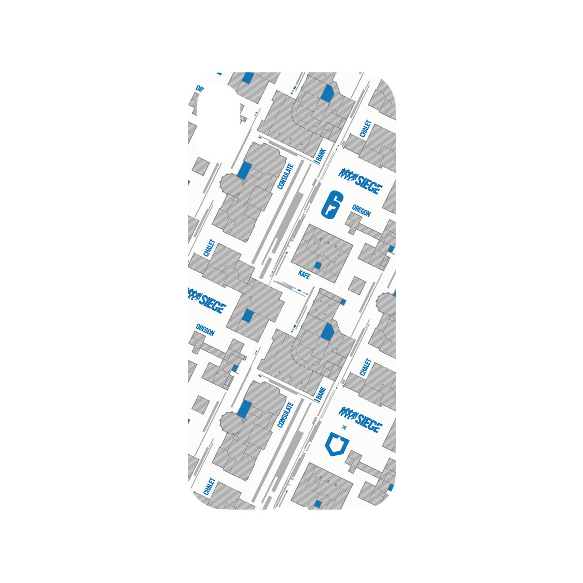 RhinoShield X 6: Siege Mod NX iPhone XS Max Case - Map - Blue Backplate
