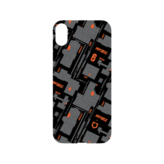 RhinoShield X 6: Siege Mod NX iPhone XS Max Case - Map - Orange Backplate