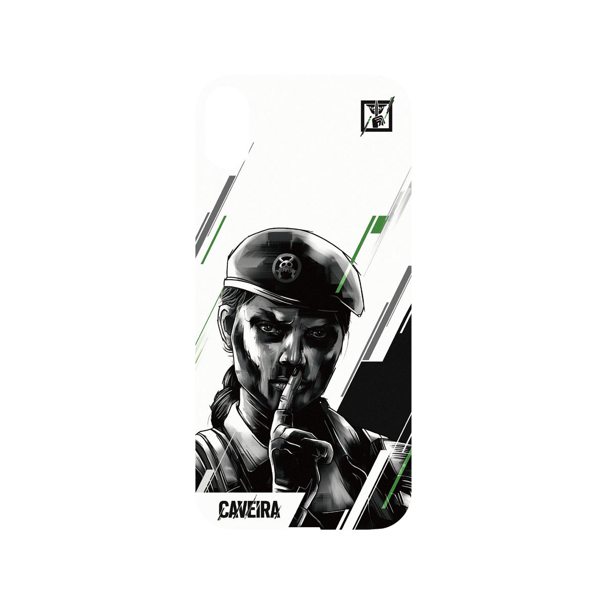 RhinoShield X 6: Siege Mod NX iPhone XS Max Case - Caveira - Sketch Backplate
