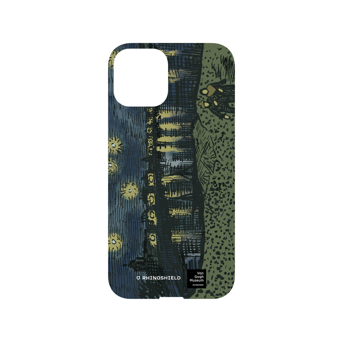 RHINOSHIELD X Van Gogh Museum  Mod NX iPhone 11 Pro Case - Sketch of Starry Night Over the Rhône - Recolored by RHINOSHIELD Backplate