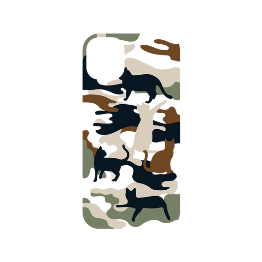 RhinoShield Mod NX iPhone 11 Case: Original Designs - Cat Woodland Black Camo Backplate