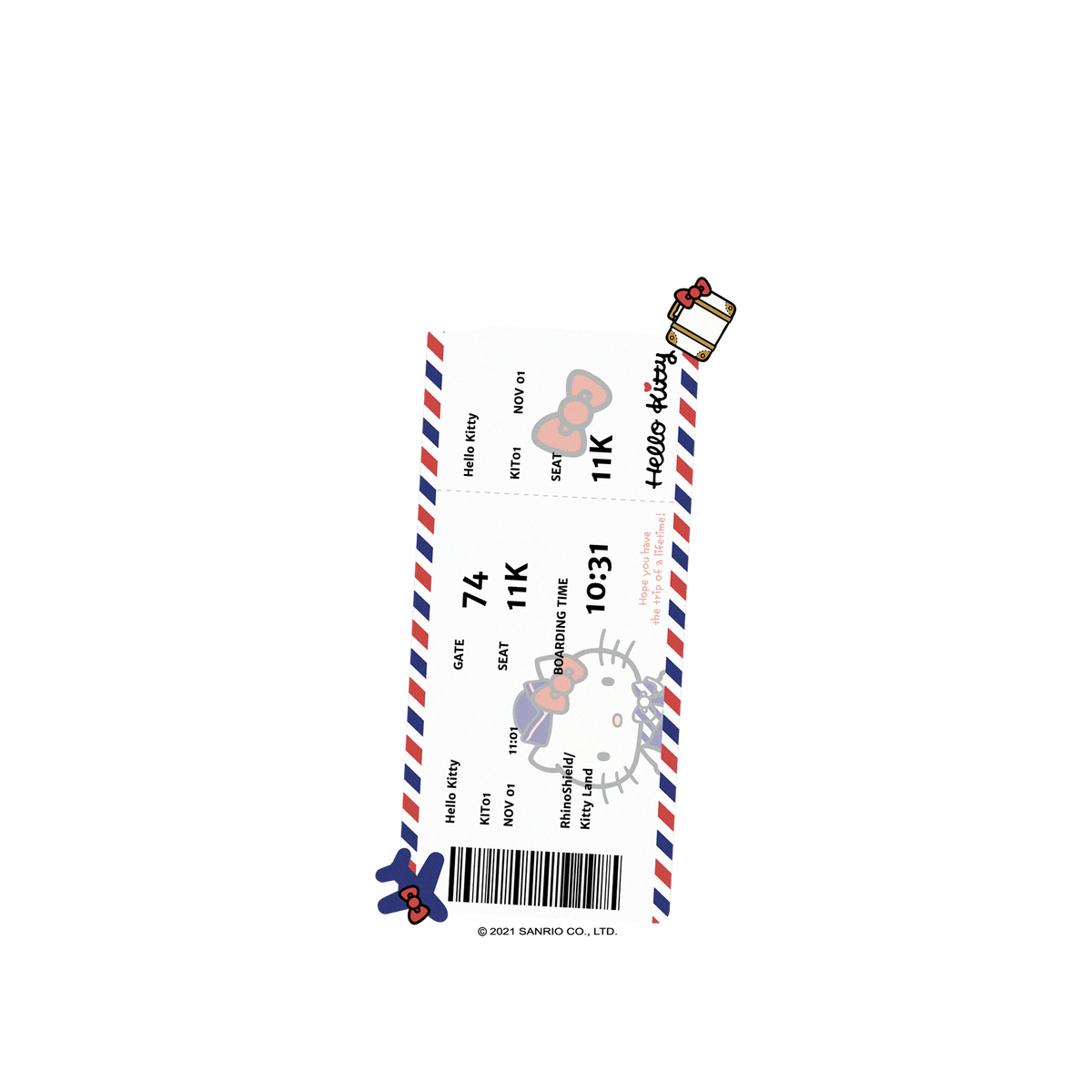 iPhone 11 犀牛盾Mod NX聯名設計款邊框背蓋兩用手機殼 Hello Kitty - 機票