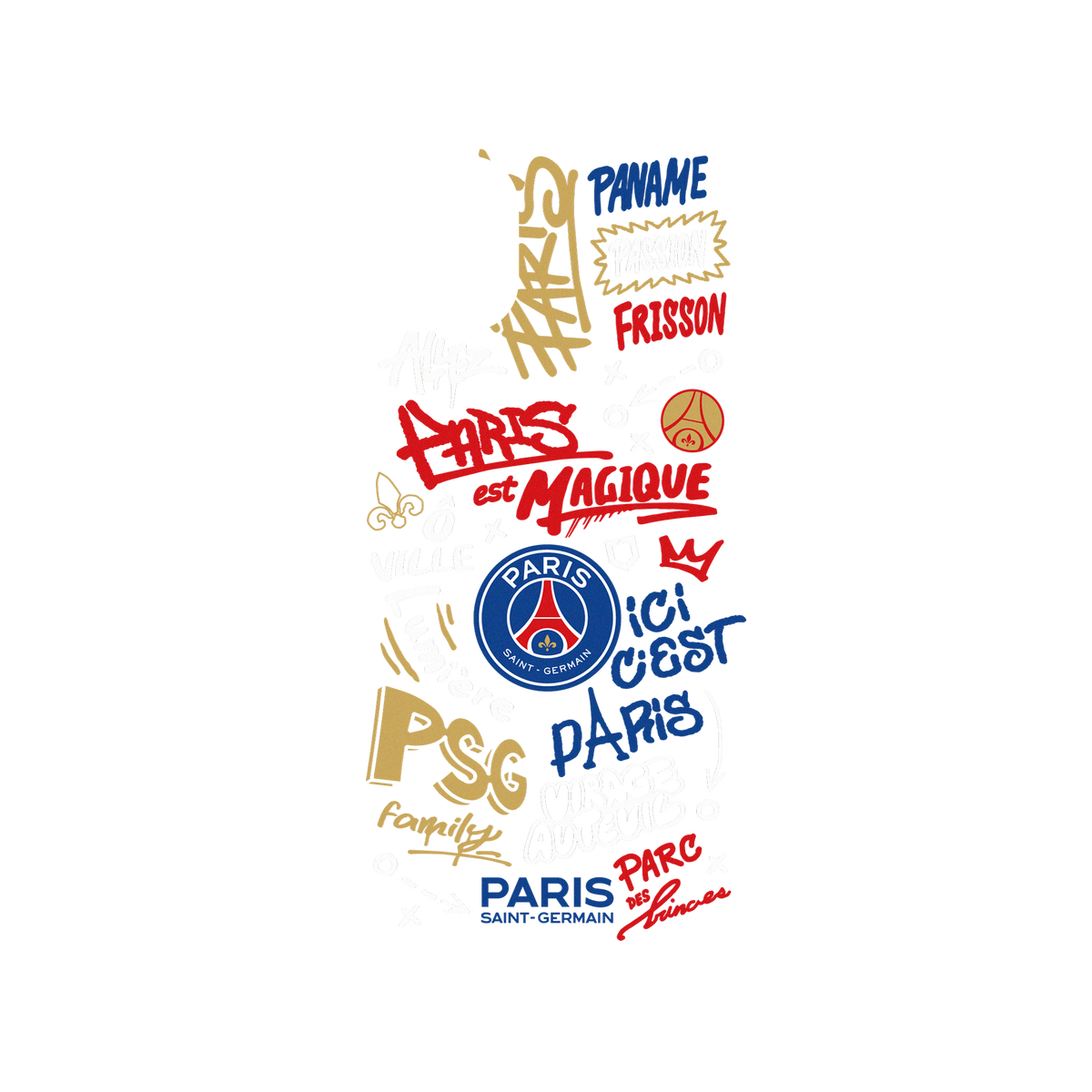 RhinoShield X PSG Mod NX iPhone 11 Case - Paris Saint-Germain - Graffiti Backplate