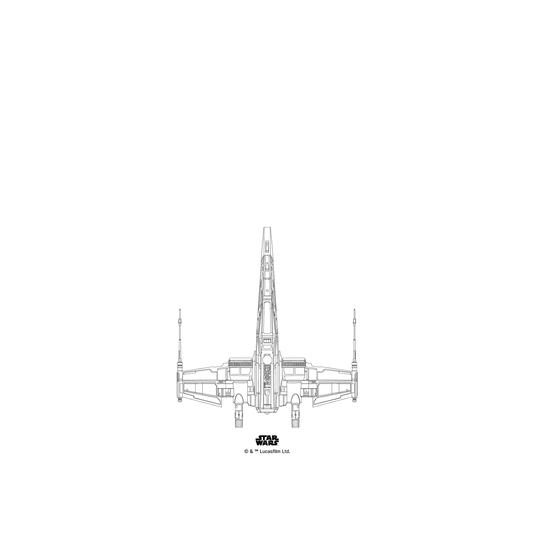 iPhone 11 犀牛盾Mod NX聯名設計款邊框背蓋兩用手機殼 StarWars 星際大戰系列 - X戰機-線條黑