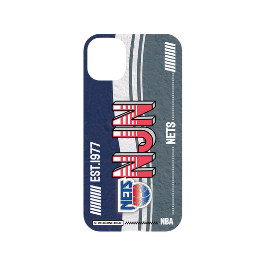 iPhone 11 犀牛盾Mod NX聯名設計款邊框背蓋兩用手機殼 NBA - 復古球員卡-紐澤西籃網 New Jersey Nets - Vintage Card