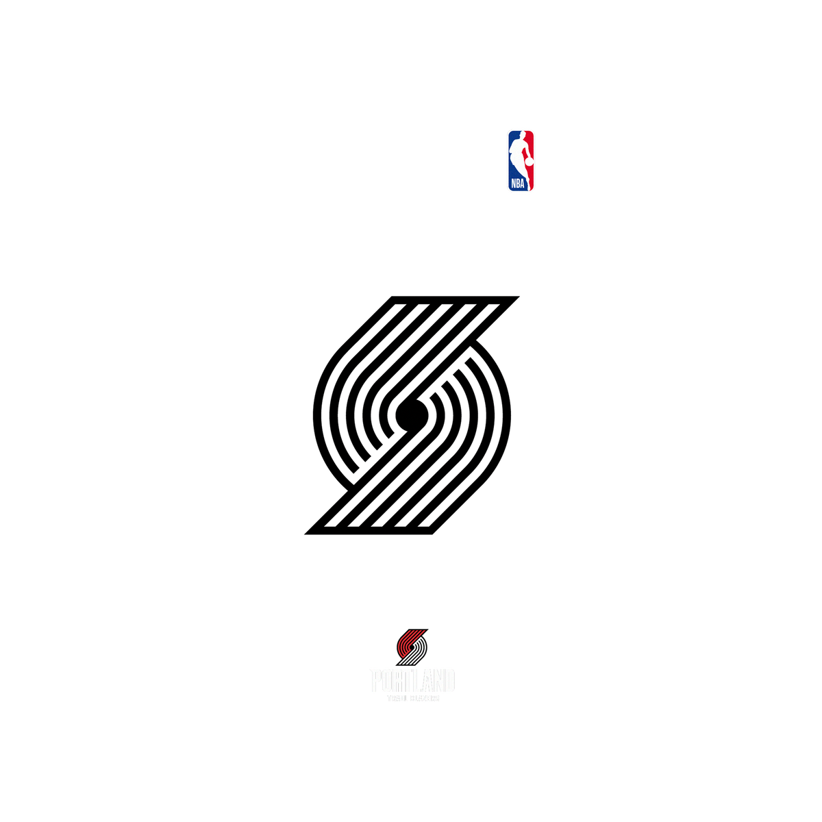 iPhone 11 犀牛盾Mod NX聯名設計款邊框背蓋兩用手機殼 NBA - B&W-波特蘭拓荒者 Portland Trail Blazers B&W - Light