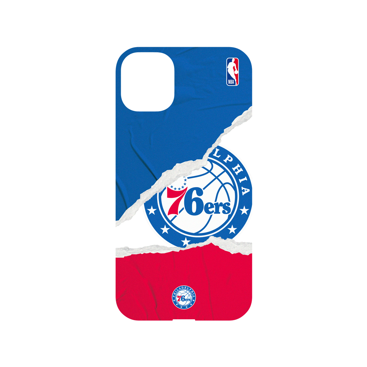iPhone 11 犀牛盾Mod NX聯名設計款邊框背蓋兩用手機殼 NBA - 熱血系列-費城76人 Philadelphia 76ers - Sweat and Tears
