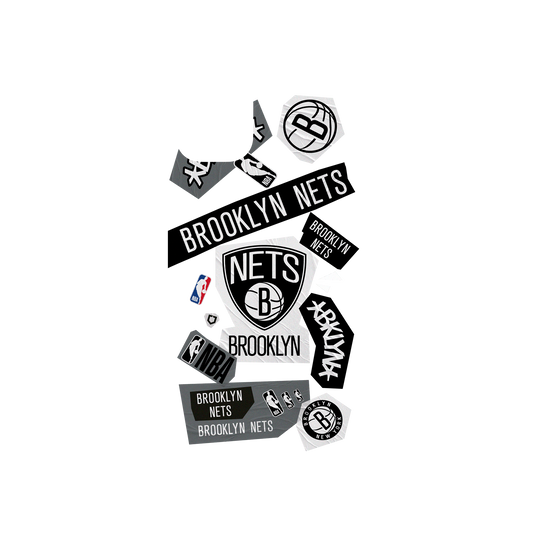 iPhone 11 犀牛盾Mod NX聯名設計款邊框背蓋兩用手機殼 NBA - 拼貼系列-布魯克林籃網 Brooklyn Nets - Collage