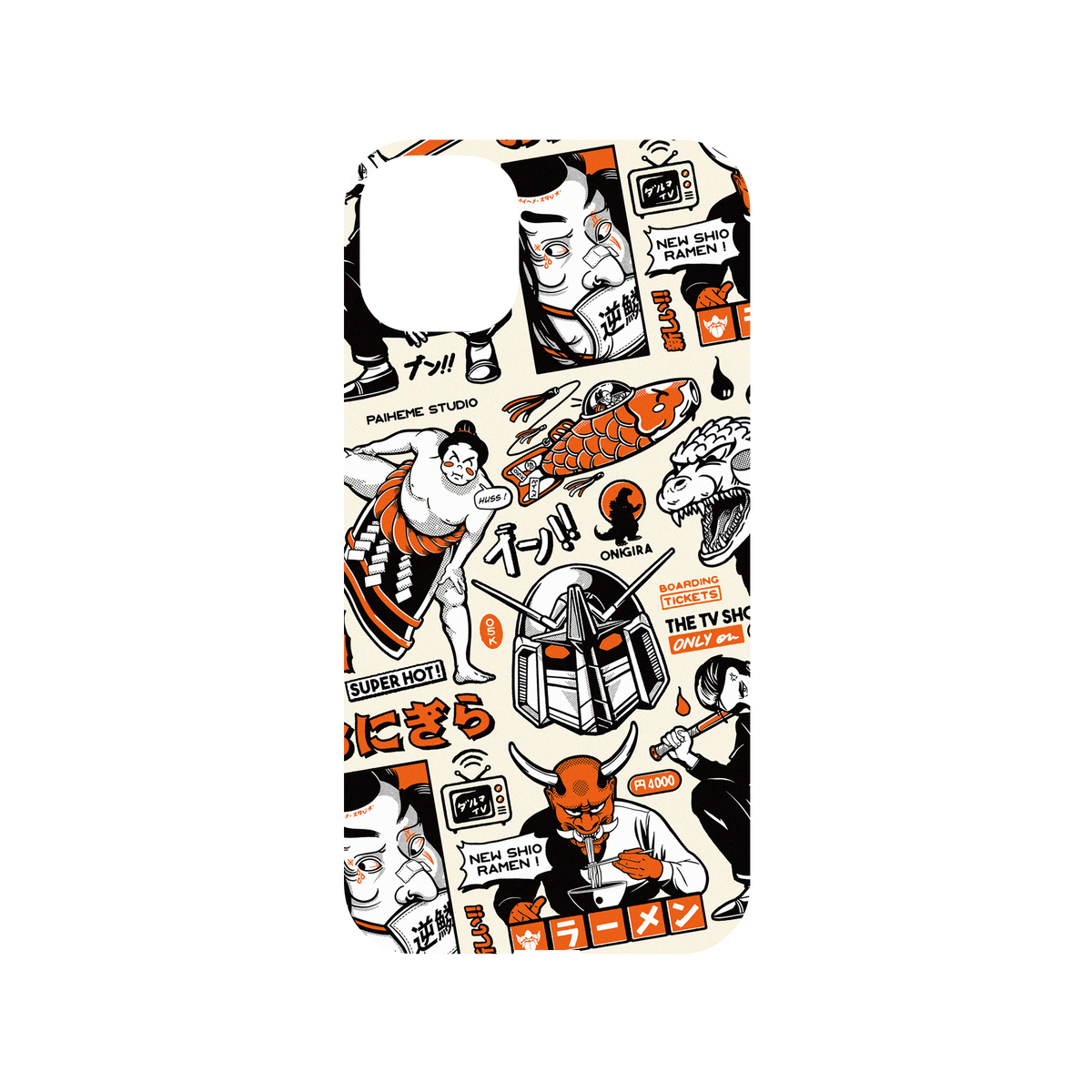 RhinoShield X Paiheme Studio Mod NX iPhone 11 Case - Black Orange Mix Backplate