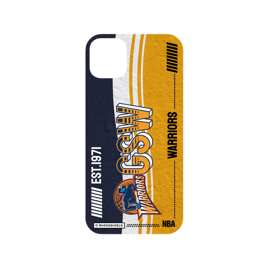 iPhone 11 Pro Max 犀牛盾Mod NX聯名設計款邊框背蓋兩用手機殼 NBA - 復古球員卡-金州勇士 Golden State Warriors - Vintage Card
