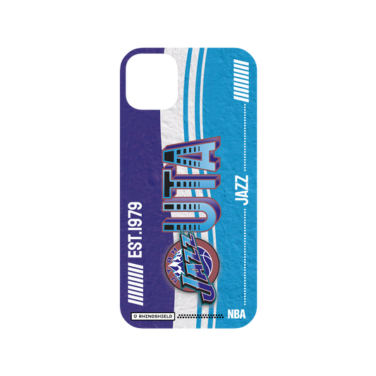 iPhone 11 Pro Max 犀牛盾Mod NX聯名設計款邊框背蓋兩用手機殼 NBA - 復古球員卡-猶他爵士 Utah Jazz - Vintage Card