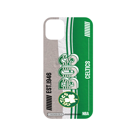 iPhone 11 Pro Max 犀牛盾Mod NX聯名設計款邊框背蓋兩用手機殼 NBA - 復古球員卡-波士頓塞爾提克 Boston Celtics - Vintage Card