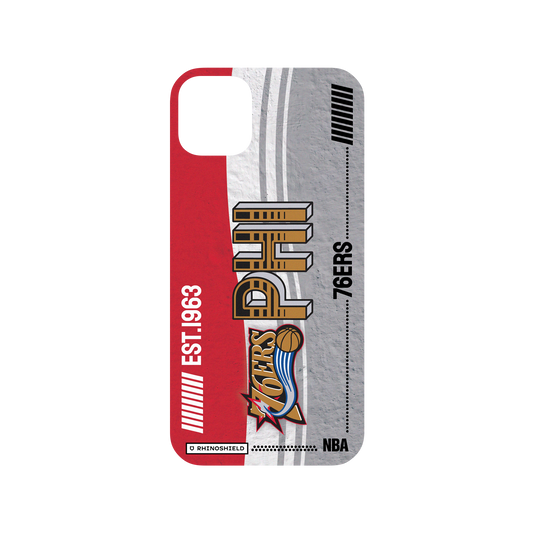 iPhone 11 Pro Max 犀牛盾Mod NX聯名設計款邊框背蓋兩用手機殼 NBA - 復古球員卡-費城76人 Philadelphia 76ers - Vintage Card