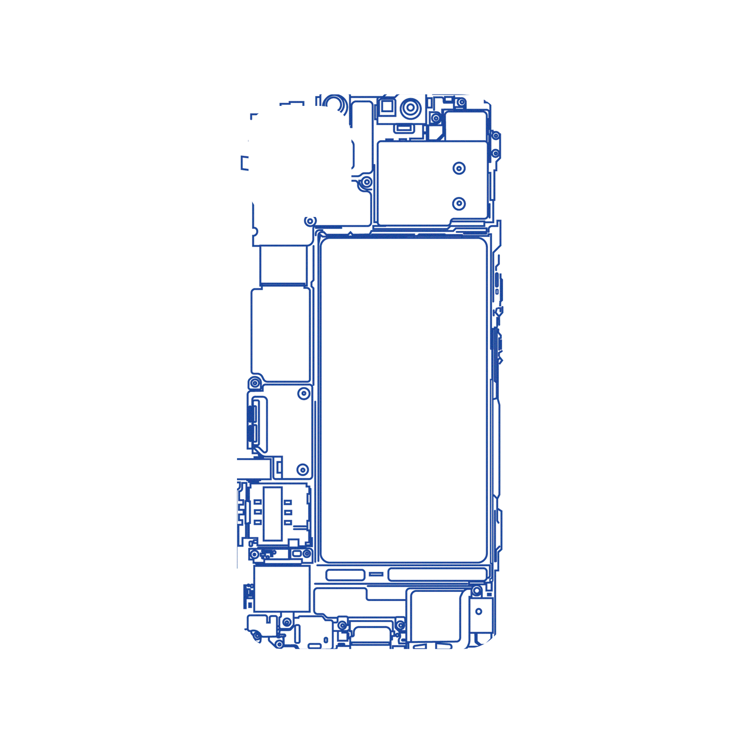 RhinoShield X JOCR Mod NX iPhone 11 Pro Max Case - Inside an iPhone - Blue Backplate