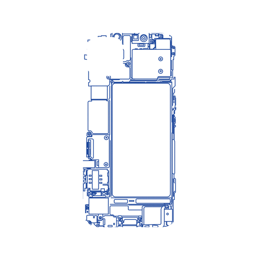 RhinoShield X JOCR Mod NX iPhone 11 Pro Max Case - Inside an iPhone - Blue Backplate