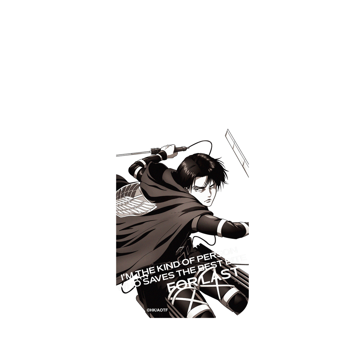RhinoShield X Attack on Titan Mod NX iPhone 11 Pro Max Case - Levi - Black and White Backplate