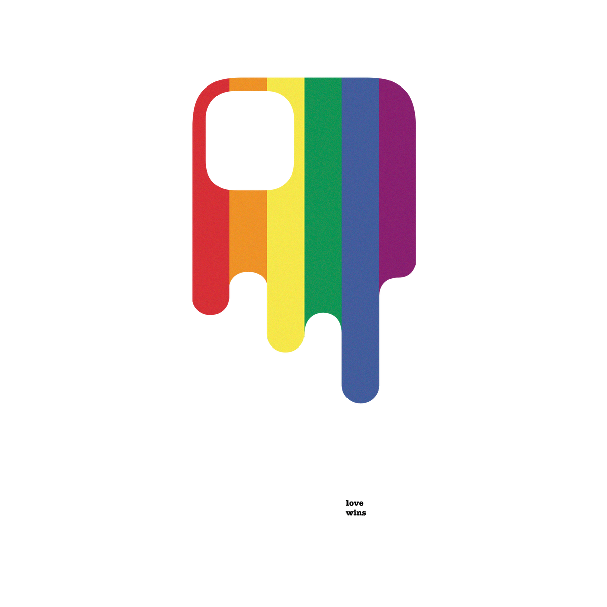 RhinoShield Mod NX iPhone 12 mini Case: Original Designs - Rainbow Stripes With Love Wins Backplate