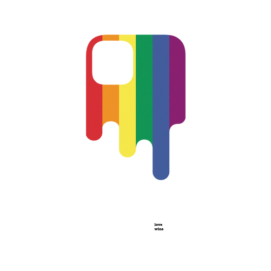 RhinoShield Mod NX iPhone 12 Case: Original Designs - Rainbow Stripes With Love Wins Backplate