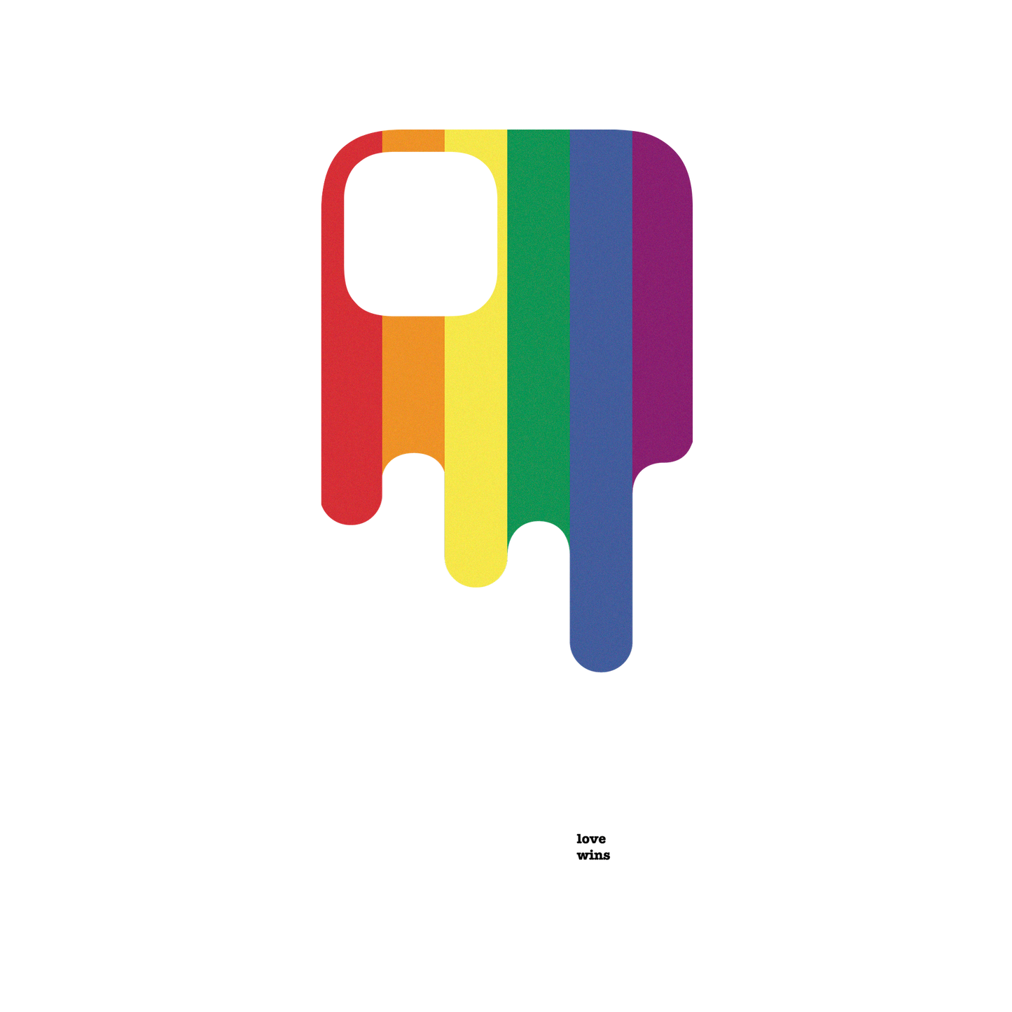RHINOSHIELD Mod NX (MagSafe compatible) iPhone 12 Case: Original Designs - Rainbow Stripes With Love Wins Backplate