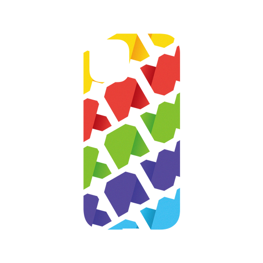 RhinoShield X JOCR Mod NX iPhone 12 Pro Case - Raw Rainbow Pattern Big Backplate