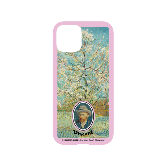 RhinoShield X Van Gogh Museum Mod NX iPhone 12 Case - Peach Tree in Blossom - Pink Frame Backplate