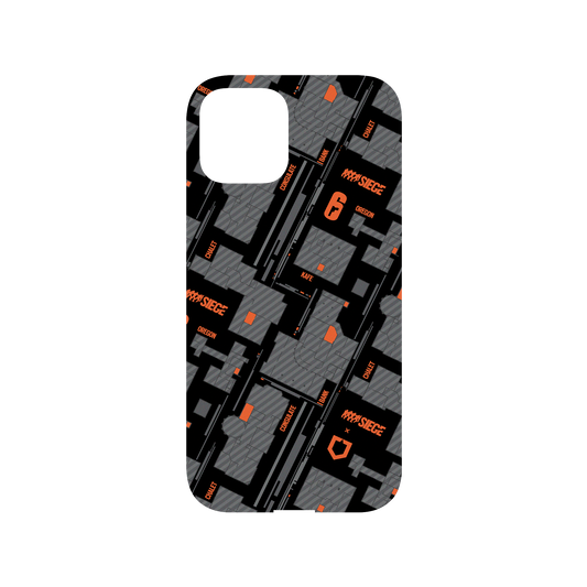 RhinoShield X 6: Siege Mod NX iPhone 12 Case - Map - Orange Backplate
