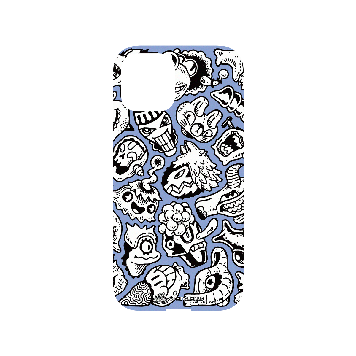 RhinoShield X Lei Melendres Mod NX iPhone 12 Pro Case - Puzzle Heads Blue Backplate
