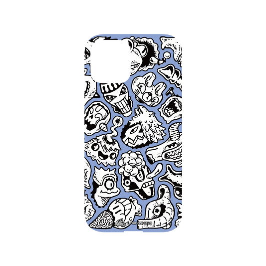 RhinoShield X Lei Melendres Mod NX iPhone 12 Pro Case - Puzzle Heads Blue Backplate