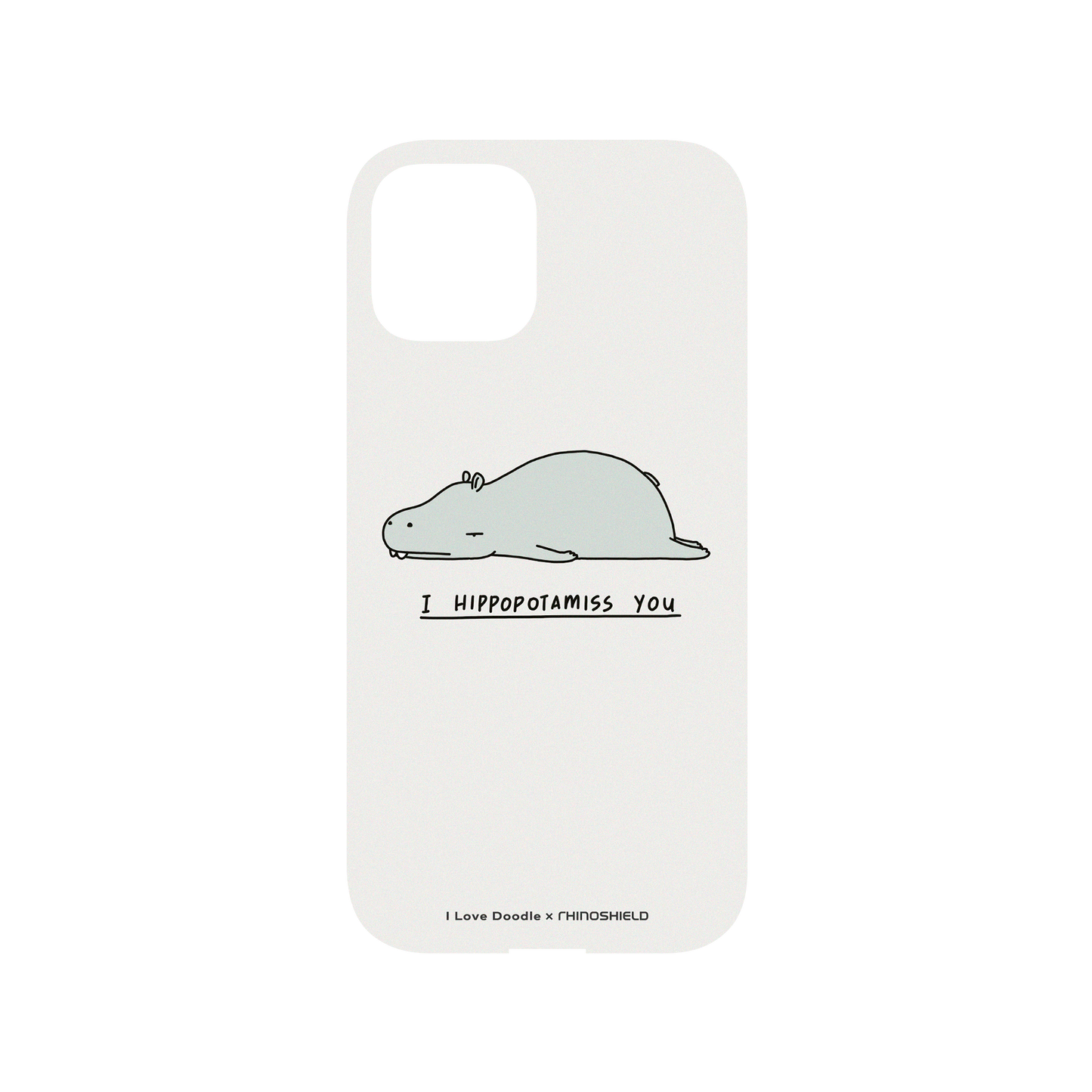 RhinoShield X I Love Doodle Mod NX iPhone 12 Case - I Hippopotamiss You Backplate
