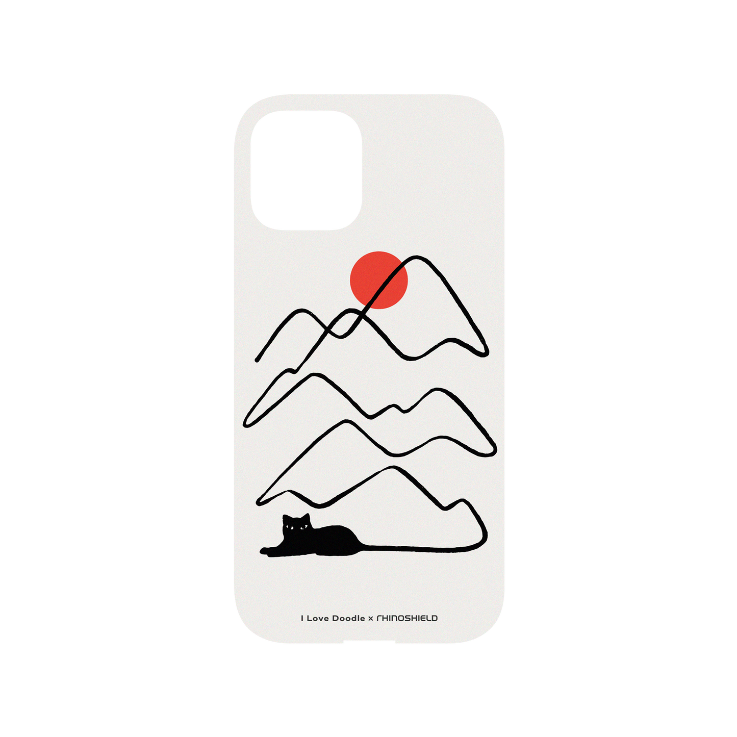 RhinoShield X I Love Doodle Mod NX iPhone 12 Case - Cat Landscape - Tail Backplate