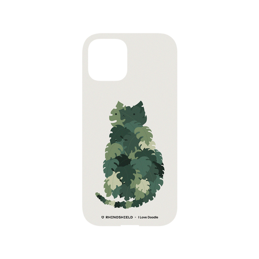 RhinoShield X I Love Doodle Mod NX iPhone 12 Pro Case - Cat and Plant - Meowstera Backplate