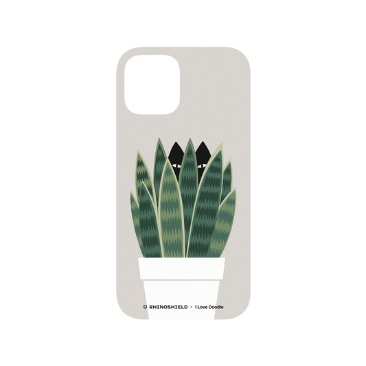 RhinoShield X I Love Doodle Mod NX iPhone 12 Pro Case - Cat and Plant - Sneak Plant Backplate