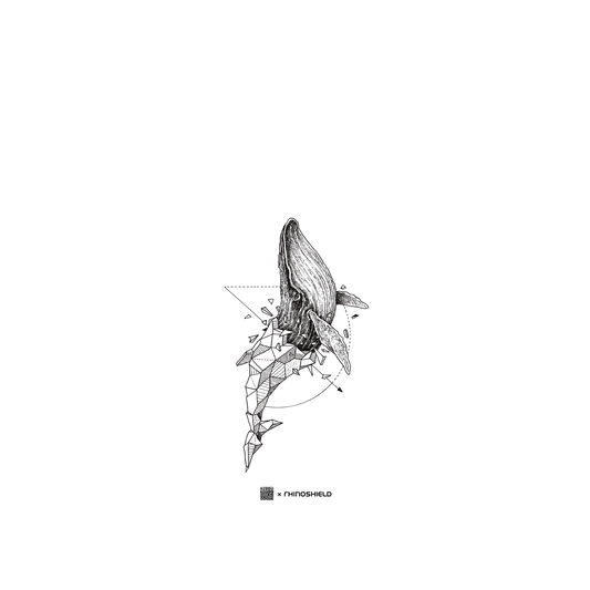 RhinoShield X Kerby Rosanes Mod NX iPhone 12 Case - Geo Whale - Black Backplate