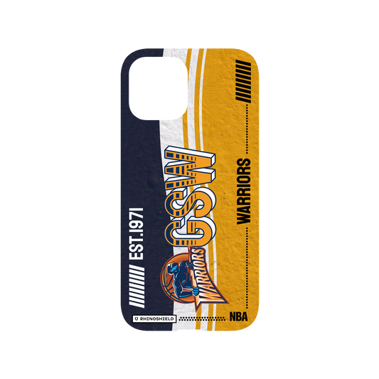 iPhone 12 Pro Max 犀牛盾Mod NX聯名設計款邊框背蓋兩用手機殼 NBA - 復古球員卡-金州勇士 Golden State Warriors - Vintage Card