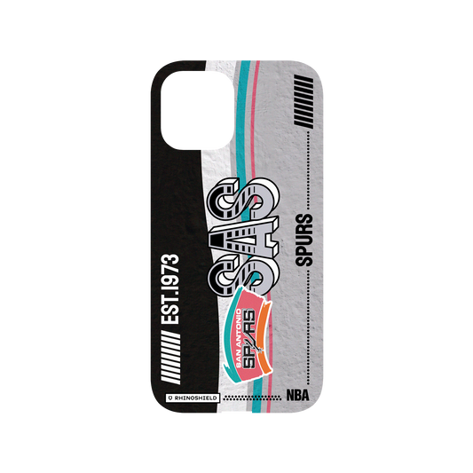 iPhone 12 Pro Max 犀牛盾Mod NX聯名設計款邊框背蓋兩用手機殼 NBA - 復古球員卡-聖安東尼奧馬刺 San Antonio Spurs - Vintage Card