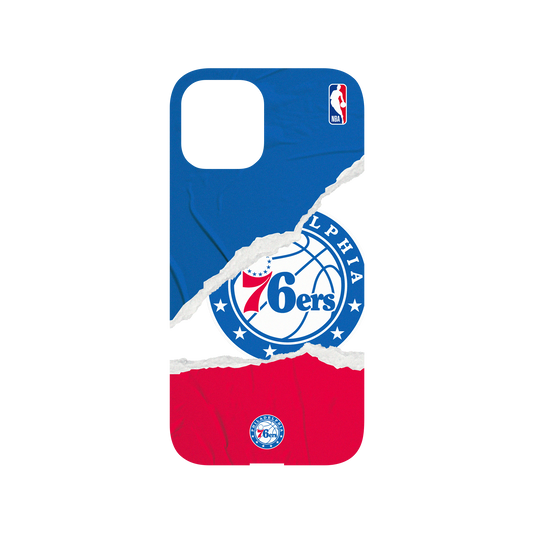 iPhone 12 Pro Max 犀牛盾Mod NX聯名設計款邊框背蓋兩用手機殼 NBA - 熱血系列-費城76人 Philadelphia 76ers - Sweat and Tears
