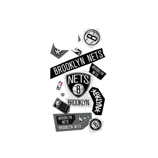 iPhone 12 Pro Max 犀牛盾Mod NX聯名設計款邊框背蓋兩用手機殼 NBA - 拼貼系列-布魯克林籃網 Brooklyn Nets - Collage