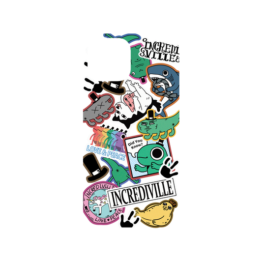 RhinoShield X Incrediville Mod NX iPhone 13 mini Case - Odd Sticker Album Backplate