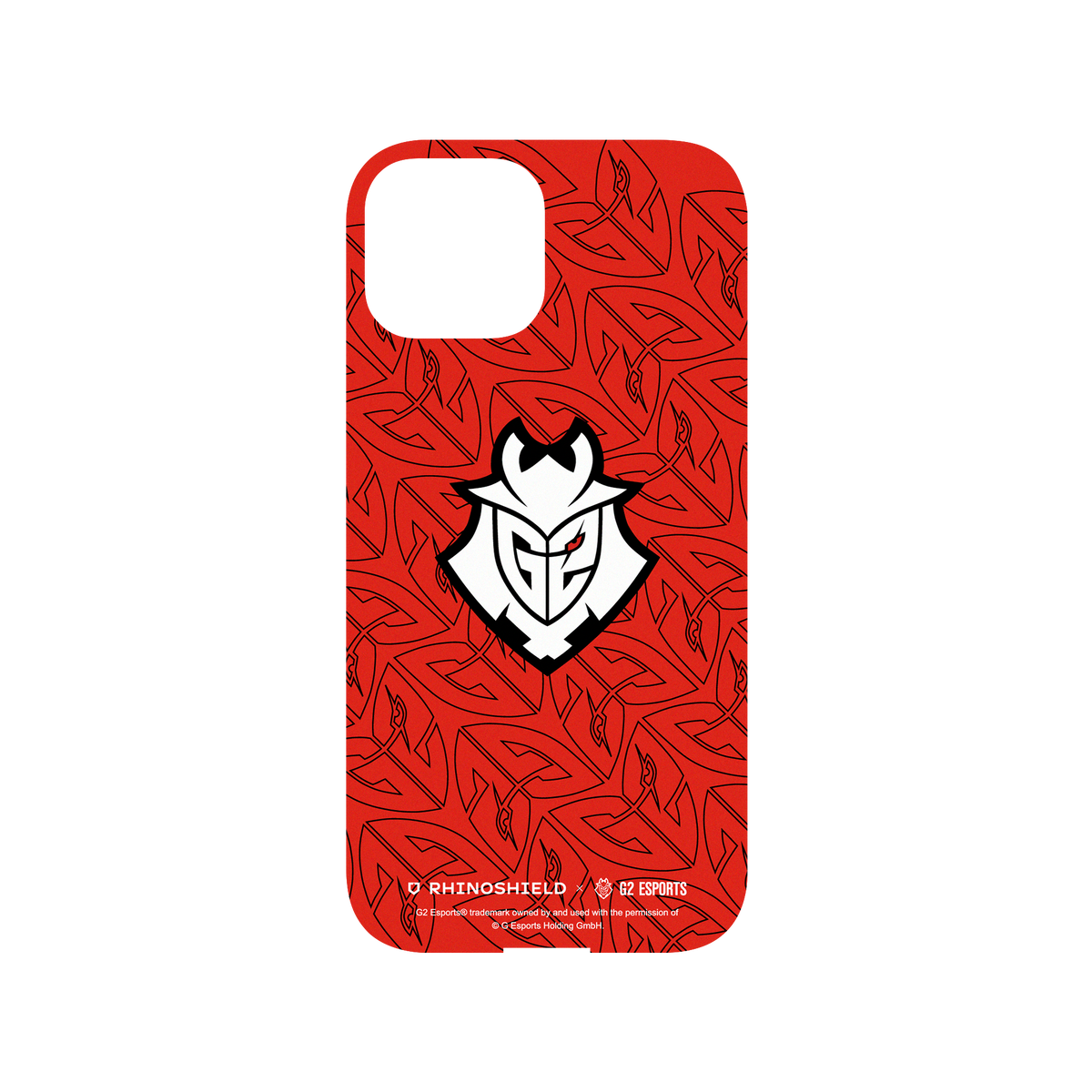 RhinoShield X G2 Esports Mod NX iPhone 13 mini Case - G2 - Red Pattern Backplate