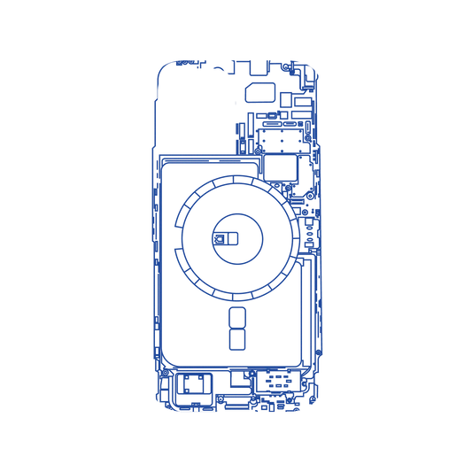 RhinoShield X JOCR Mod NX iPhone 13 mini Case - Inside an iPhone 13 - Blue Backplate
