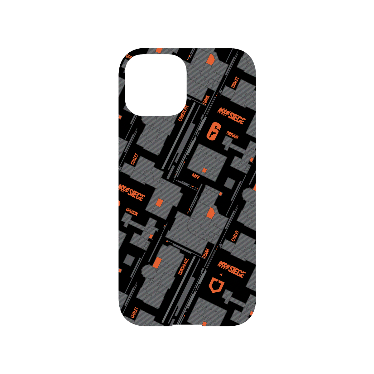 RhinoShield X 6: Siege Mod NX iPhone 13 mini Case - Map - Orange Backplate